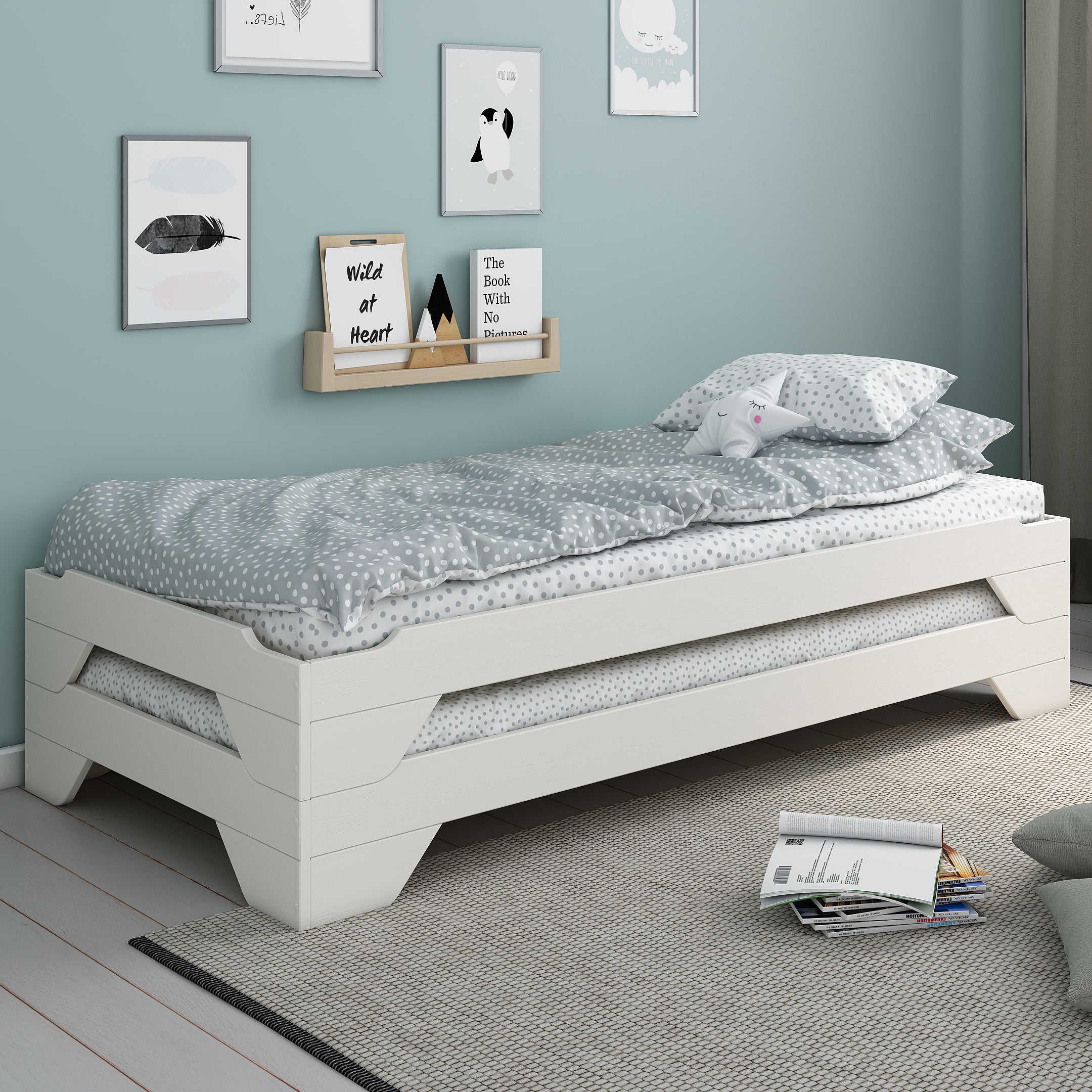 Stack Bed Frame Stacking Bed Single Stackable Beds from Kids Avenue – Family Window