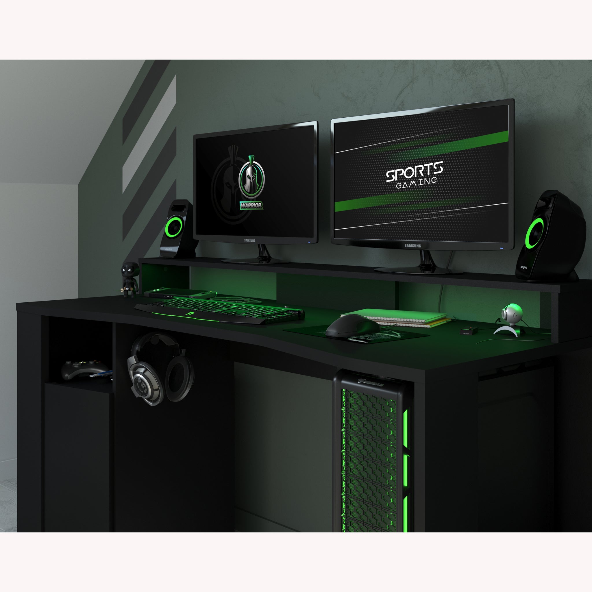 Parisot midi duo gaming desk workstation discount