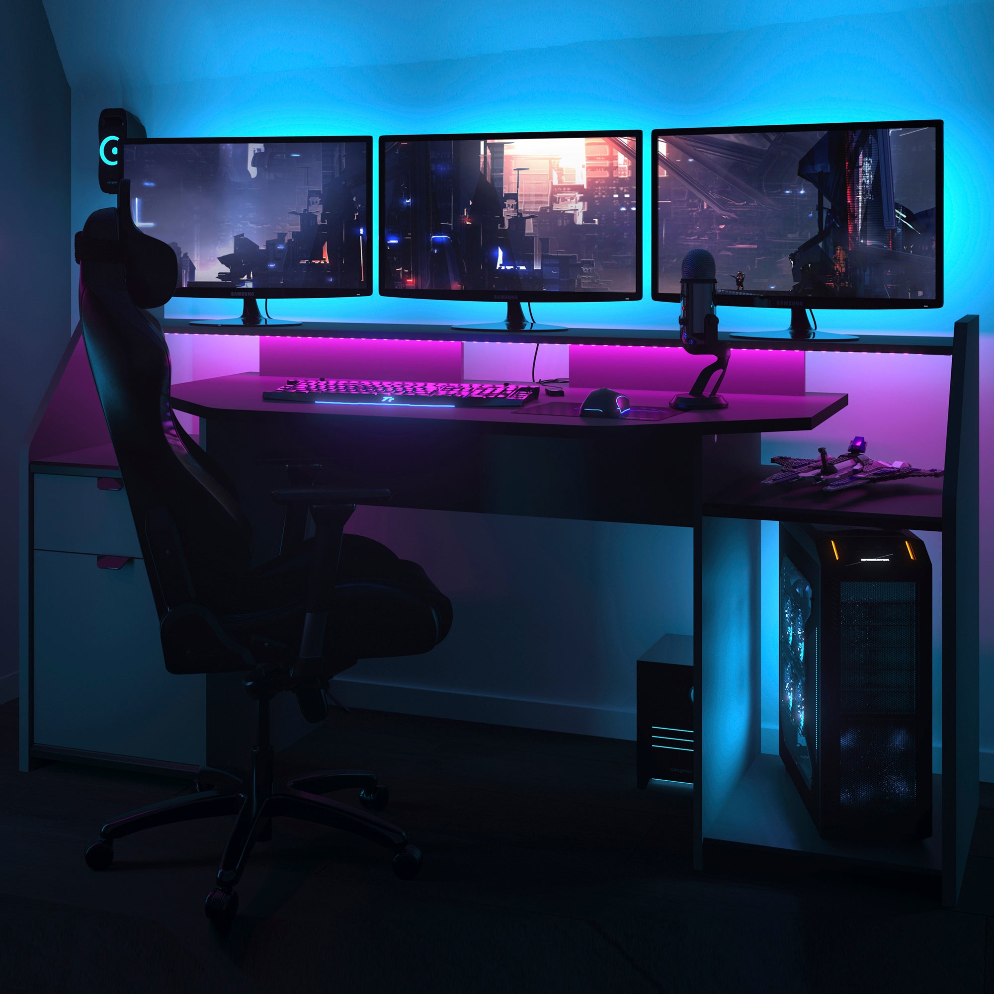 Setup Gaming Desk Workstation Parisot – Family Window