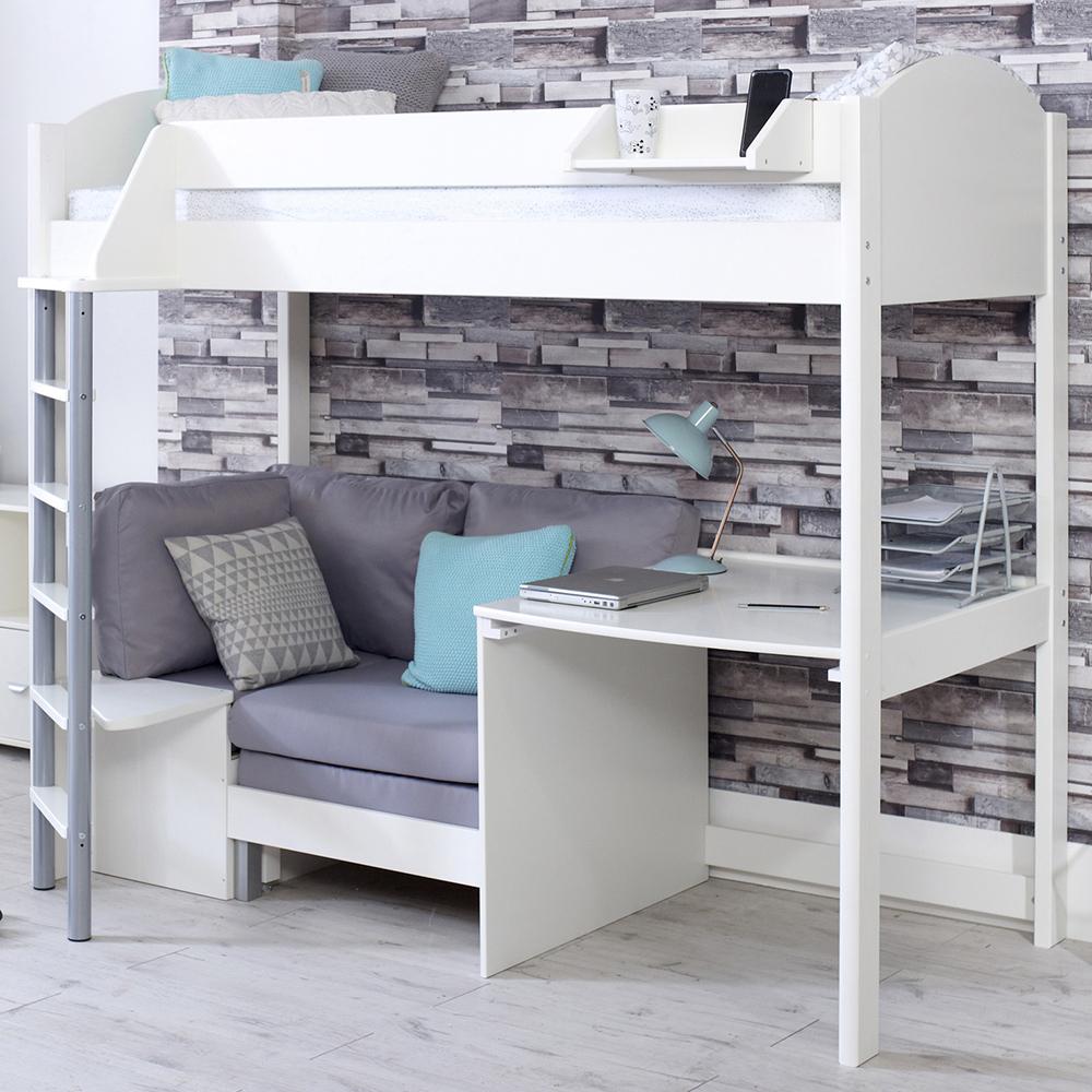 Cabin bed with desk underneath sale