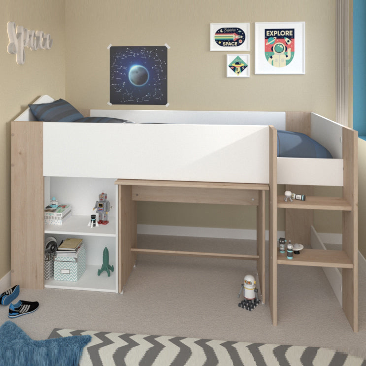 Parisot Shelter Midsleeper Cabin Bed Mobile Desk Family Window