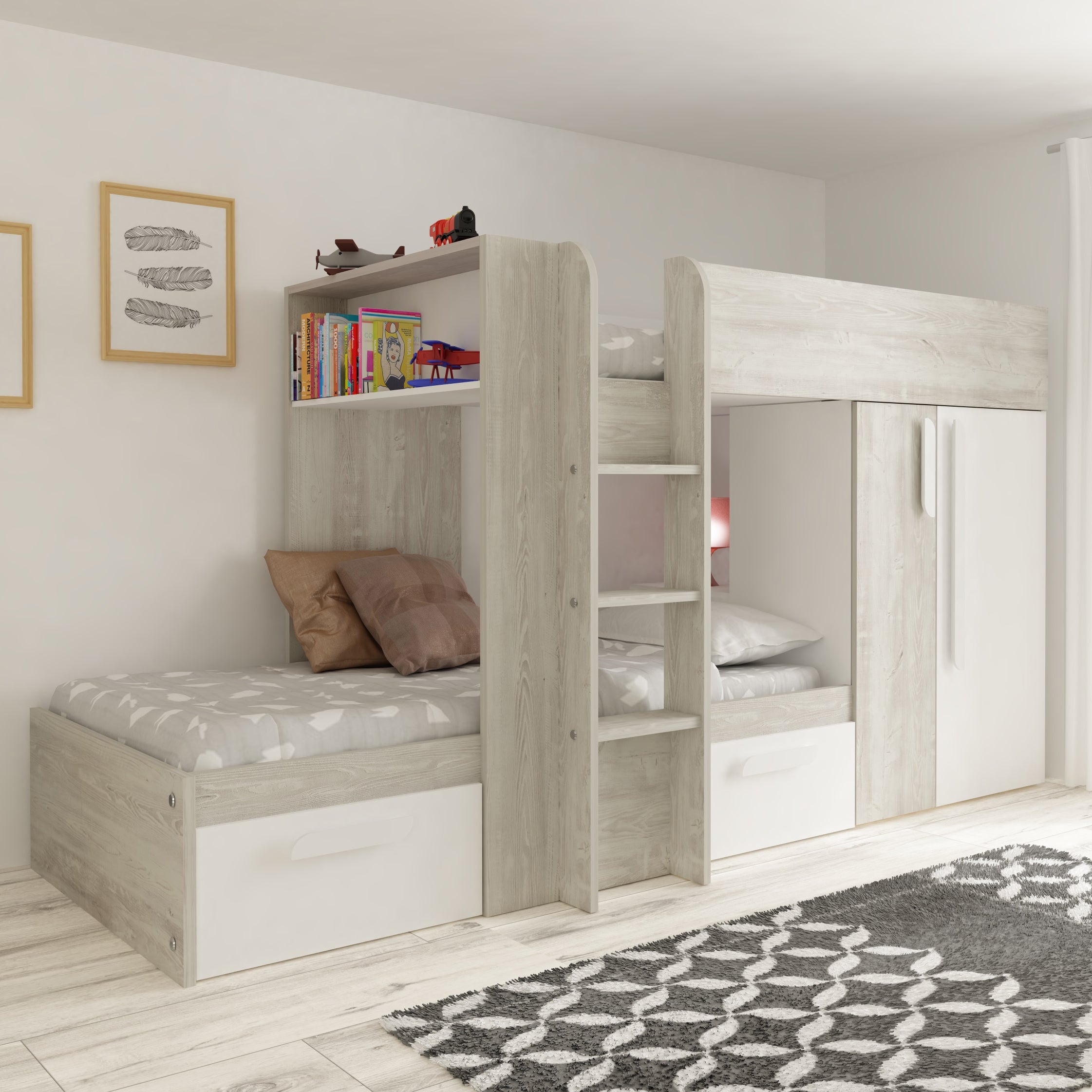 Bunk Bed with Wardrobe Storage, Barca Trasman – Family Window