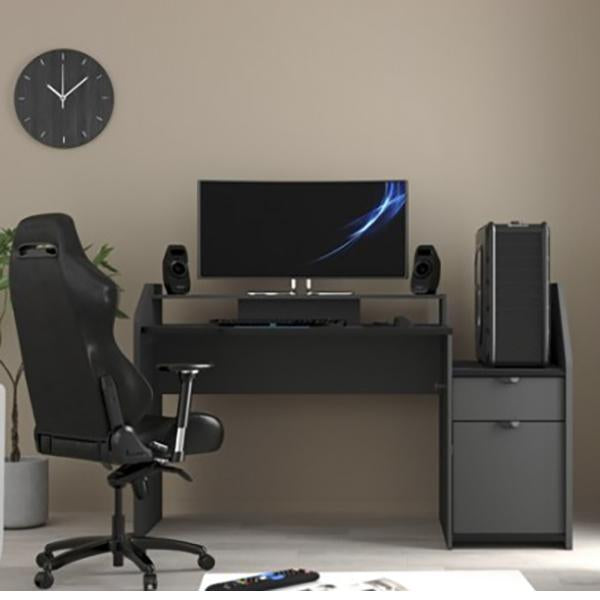 Parisot Duo Gaming Desk Workstation with LED Strip Lights – Family Window