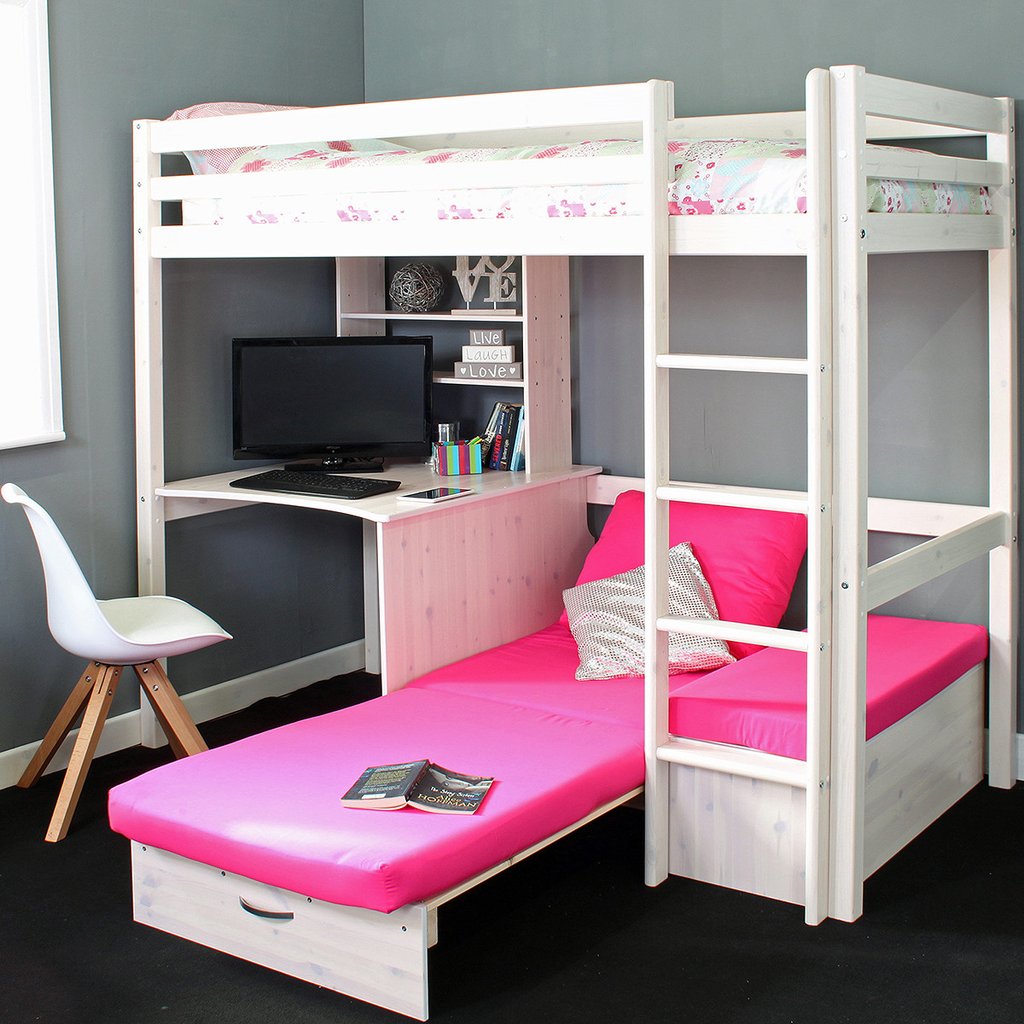 High Sleeper Bed Thuka HIT with Desk Sofa Bed Below